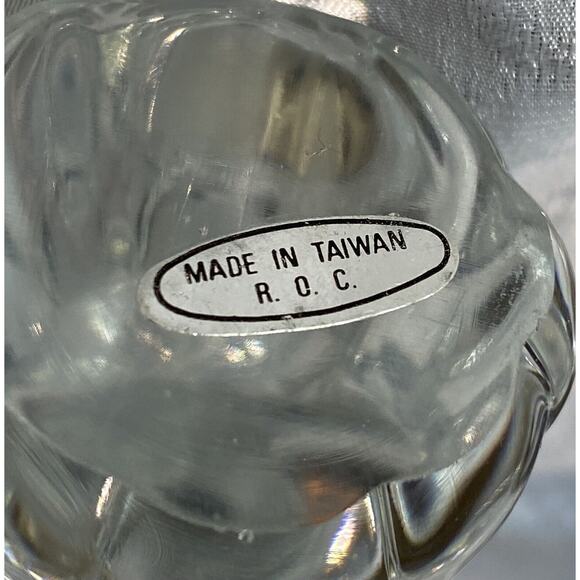 Vintage Clear Glass Crystal Angels Praying Hands Set of 3 Made in Taiwan 4 Inch - Picture 3 of 10